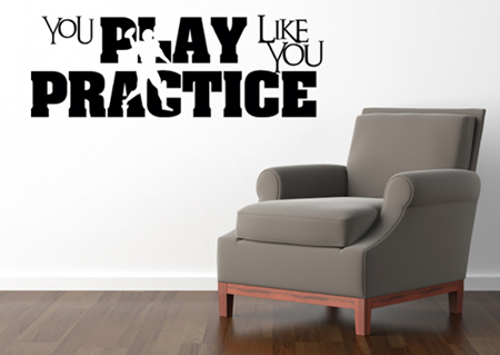 Play Practice Football Wall Decal