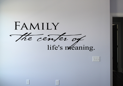 Family Center Life's Meaning Wall Decal