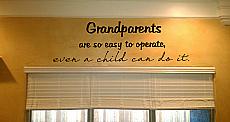 Grandparents Are So Easy To Operate, Even A Child Can Do It! Wall Decal
