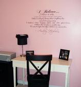 I Believe In Pink Multi Font Wall Decal