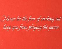 Fear Keep You From Playing Game Wall Decals