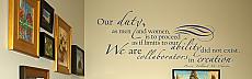 Our Duty Wall Decal