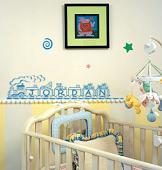 Toy Train Name Wall Decal
