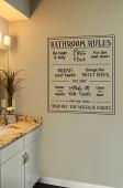 Fun Bathroom Rules Wall Decal