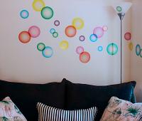 Colorful Bubble Printed Decals