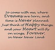 Never Never Land Wall Decal