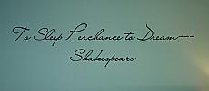 To Dream Shakespeare Wall Decal