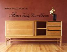 A House Is Wood & Beams Wall Decal
