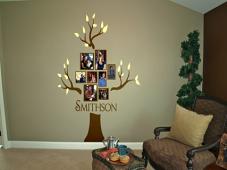 Family Name and Photo Tree Wall Decal