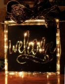 Welcome Glass Block Decal