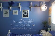 You Are Beautiful Fearfully Wonderfully Made Wall Decal