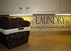 Laundry Dirty Job Wall Decal