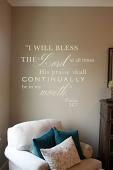 Psalm 34:1 Wall Decal