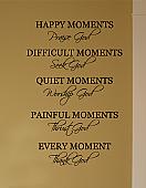 Every Moment, Thank God Wall Decal