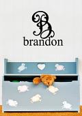Fancy Monogram Personalized Wall Decal