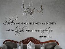 Strength and Dignity Wall Decal
