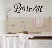 Mixed Font Laundry Wall Decal 