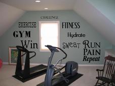 Fitness & Exercise Word Pack LARGE Wall Decal
