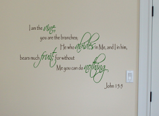I Am The Vine Wall Decal