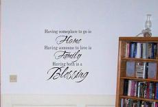 Home...Family...Blessing Wall Decal