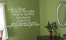 Life is Short Wall Decal