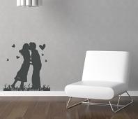 Love Is All Around Silhouette Wall Decal