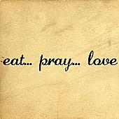 Cursive Eat Pray Love Wall Decals