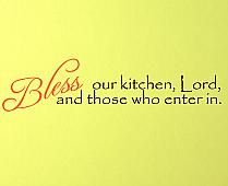 Bless Our Kitchen Lord Wall Decal