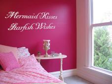 Mermaid Kisses Starfish Wishes Wall Decal