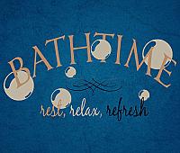 Bathtime Rest Relax Refresh Wall Decal