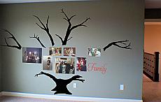 Family Photo Tree 3 With Bare Branches Wall Decal