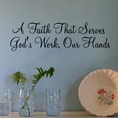 A Faith That Serves Wall Decal 
