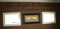 Love Laughter Friendship Welcome Decal
