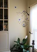 Curly Branch Birdcage Bird Wall Decal