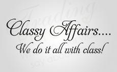 Classy Affairs Wall Decal