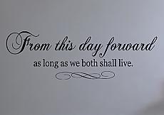 From This Day Forward Wall Decal